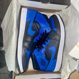 Jordan Black and Blue Sneakers